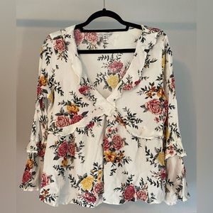 AE Long Sleeve Ruffle Blouse